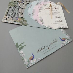 Pastel Floral Pocket Wedding Invitation