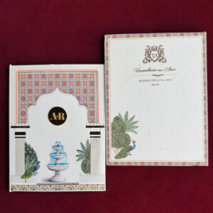 peacock-motif-semi-box-invitation